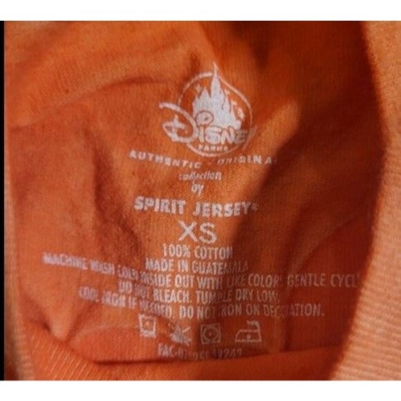 Disney Parks Walt Disney World Orange Peach Coral Ombre Glitter Spirit Jersey XS - Picture 10 of 10
